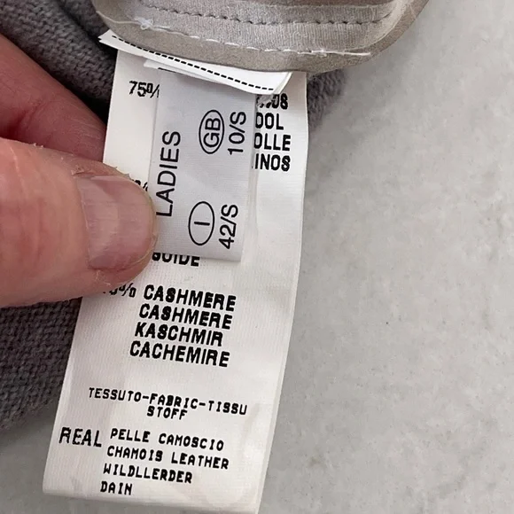 FABIANA FILIPPI Gray & Cream Turtleneck Sweater, Size Small/42 IT - Picture 6 of 15